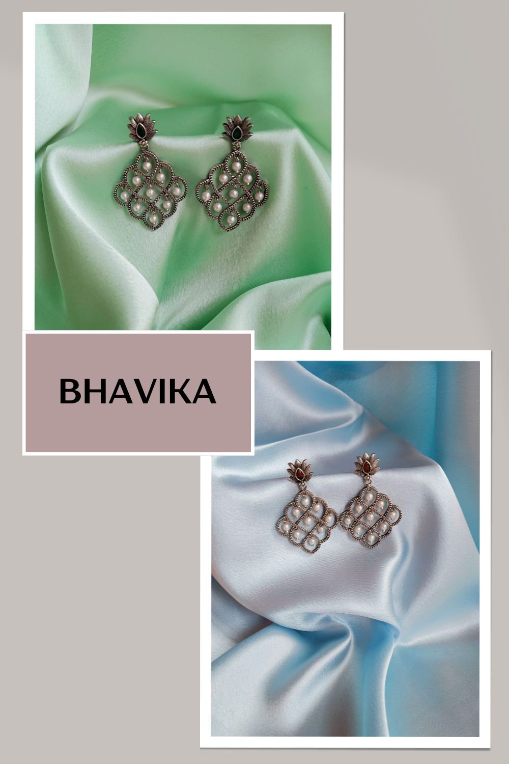 Bhavika (Red) - Premium Quality Oxidised Danglers