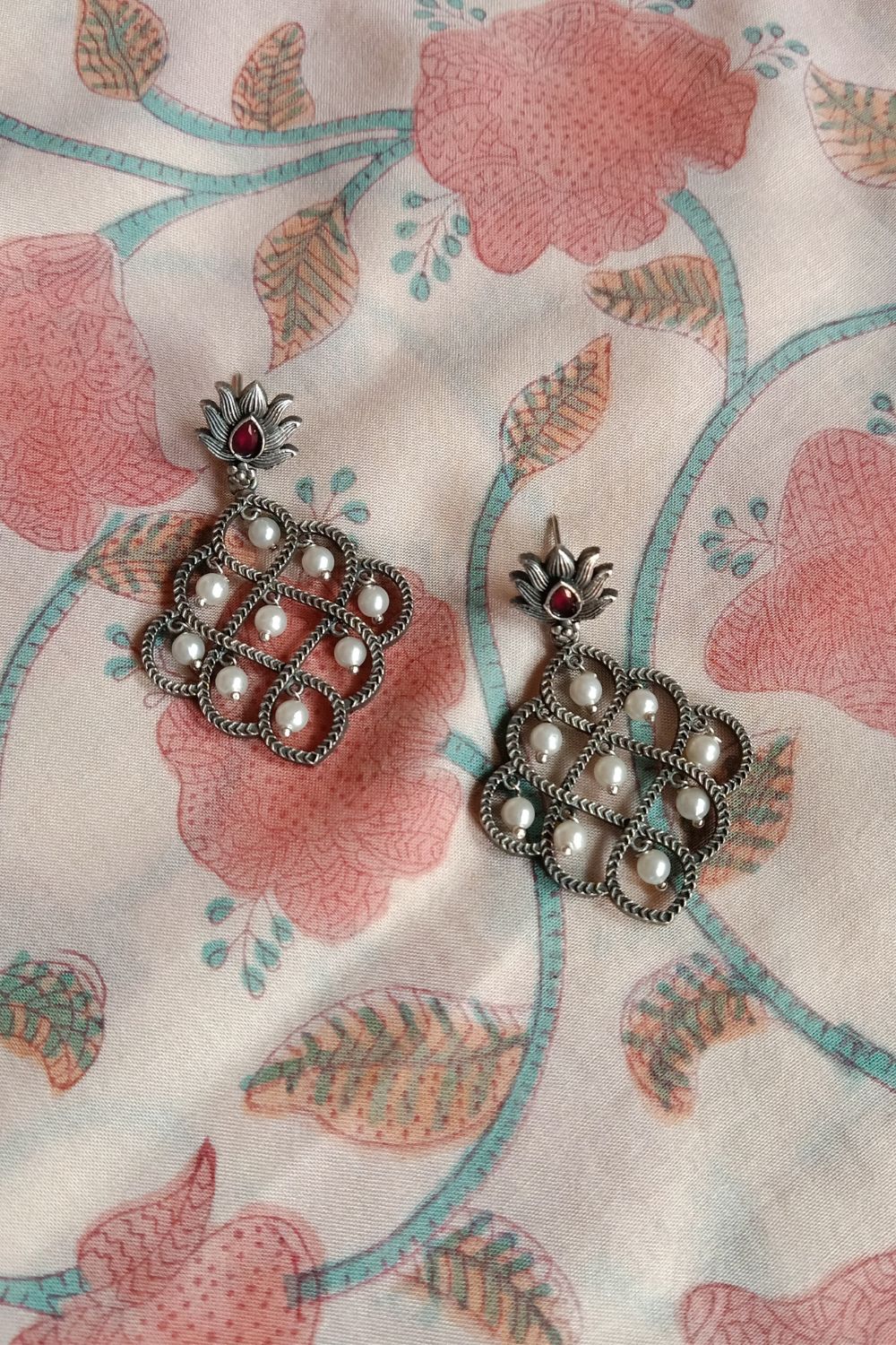Bhavika (Red) - Premium Quality Oxidised Danglers