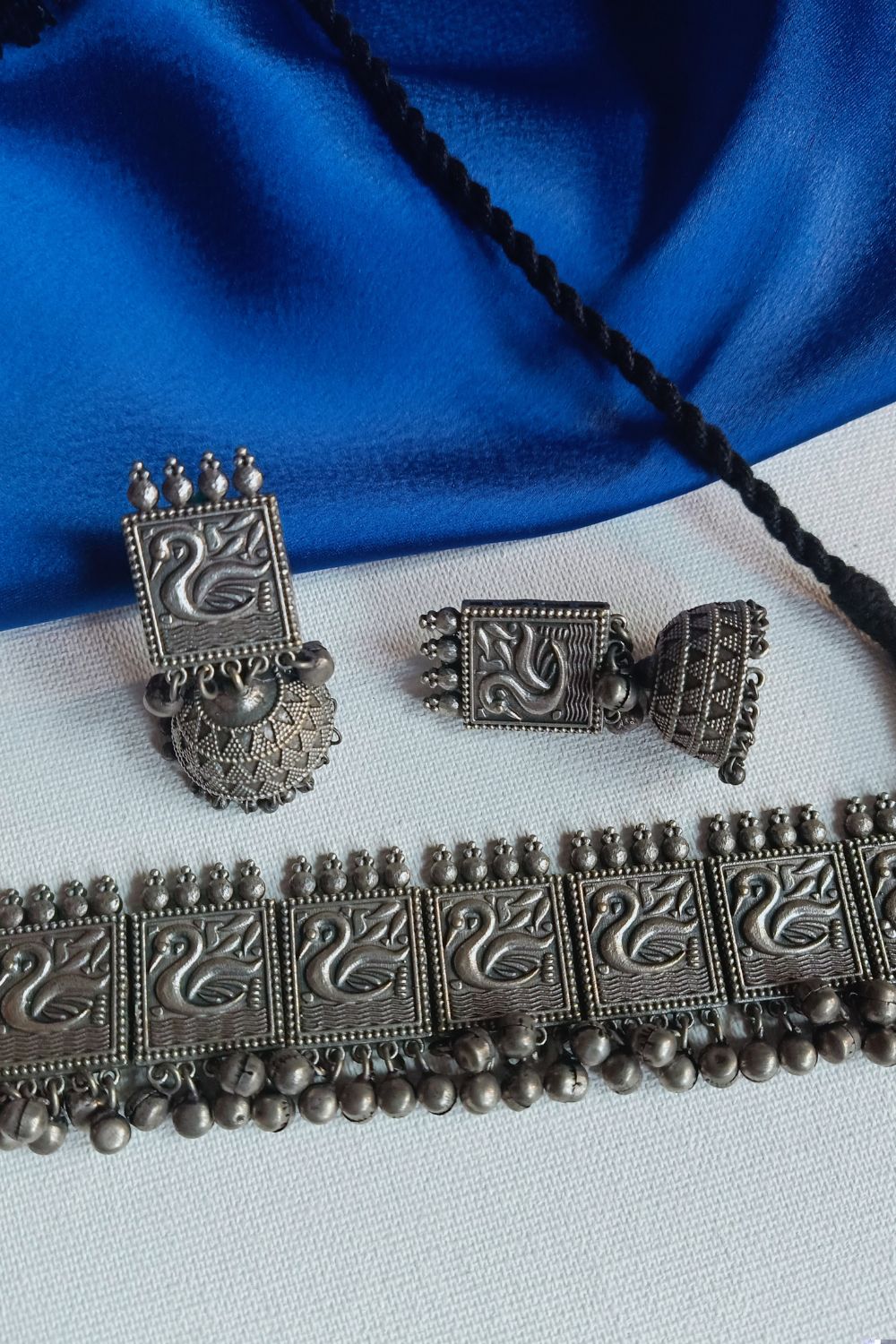 Hansinii - Premium Quality Oxidised Choker Necklace Set