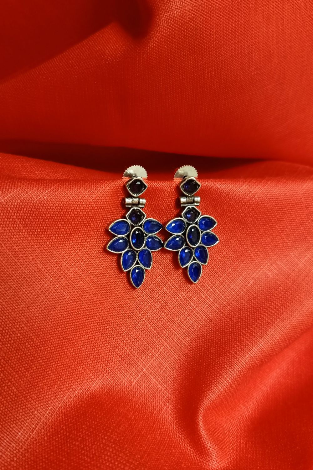 Indu (Navy Blue) - Premium Quality Oxidised Dangler