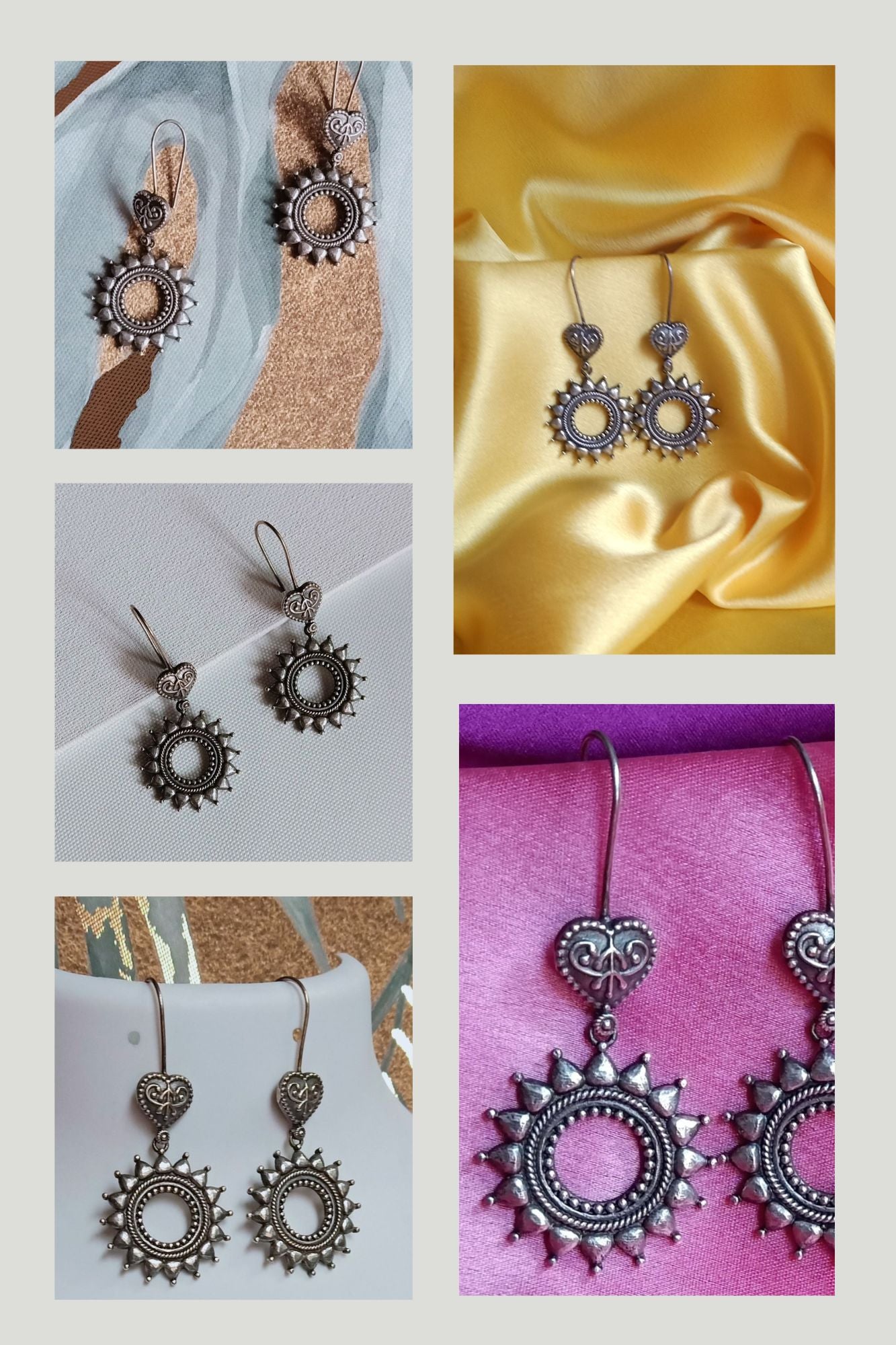 Garvari (Navy Blue) - Premium Quality Oxidised Stud