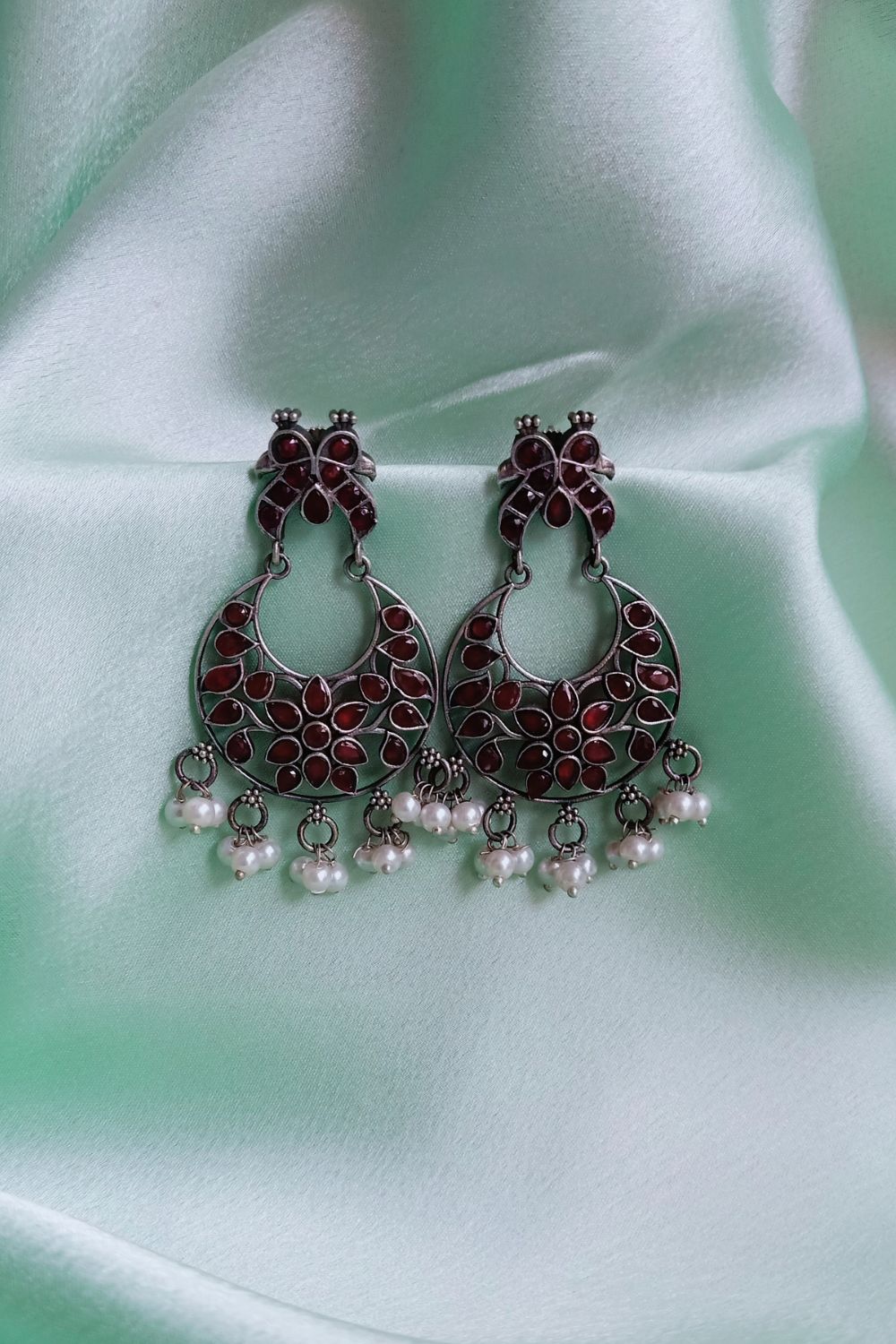 Nayraa (Red) - Premium Quality Oxidised Chandbali