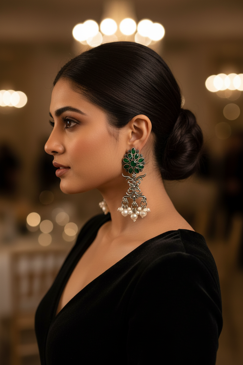 Prachii (Green) - Premium Quality Oxidised Dangler