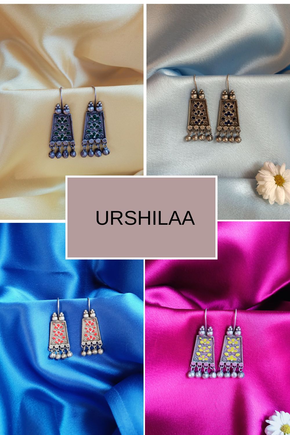Urshilaa (Navy Blue) - Premium Quality Oxidised Danglers