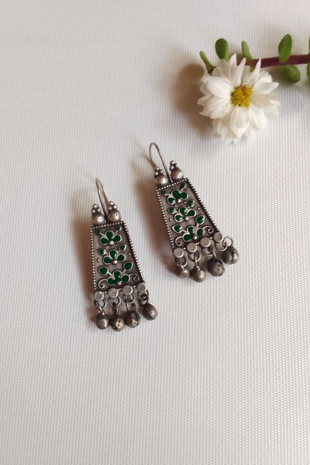 Urshilaa (Green) - Premium Quality Oxidised Danglers