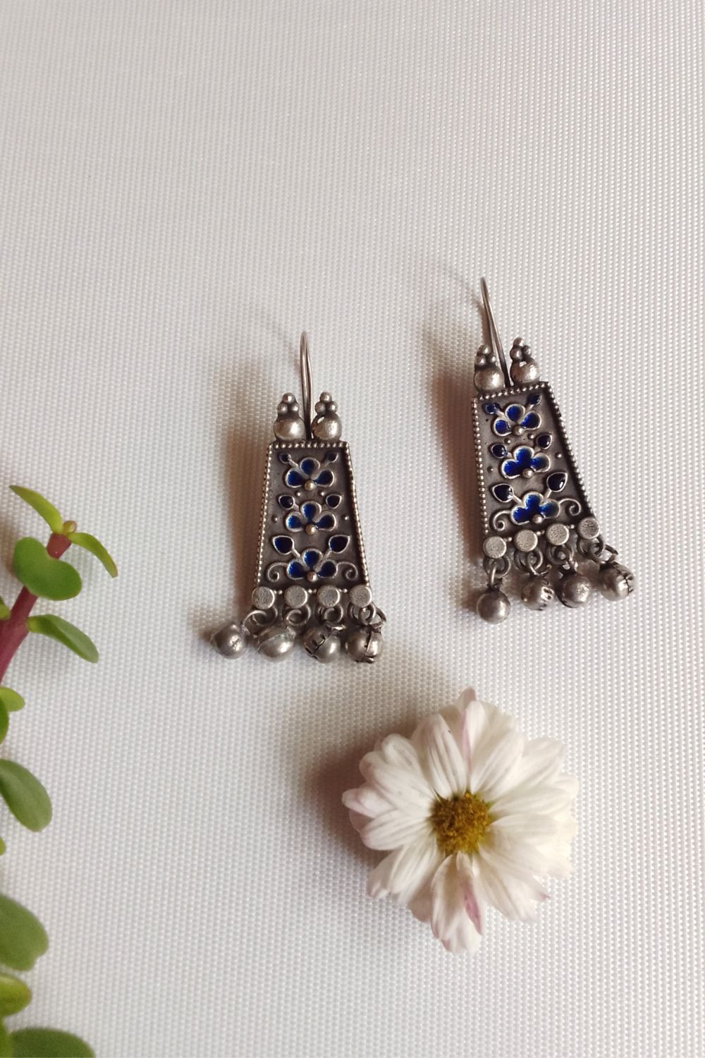 Urshilaa (Navy Blue) - Premium Quality Oxidised Danglers