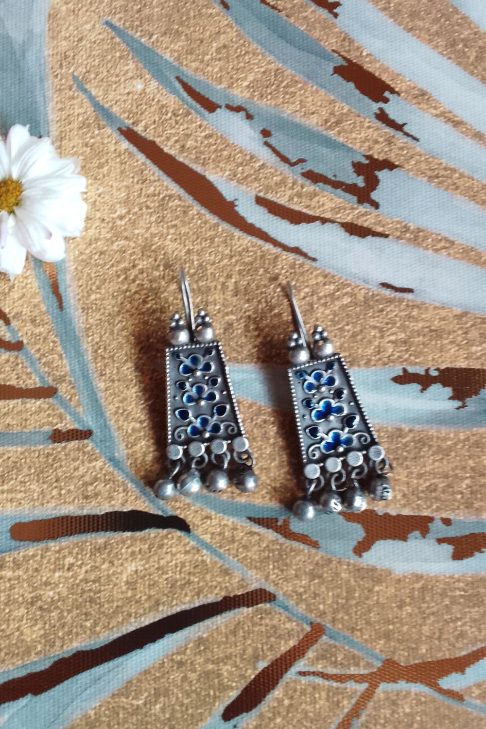Urshilaa (Navy Blue) - Premium Quality Oxidised Danglers
