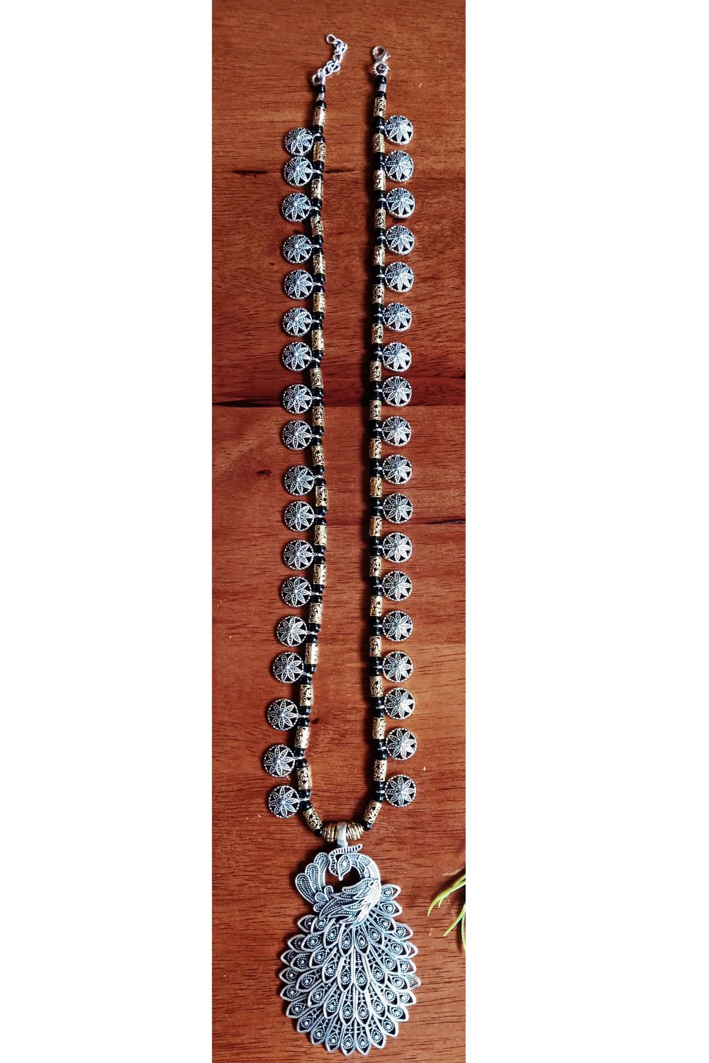 Bhavana - Long Oxidised Necklace with Pendant