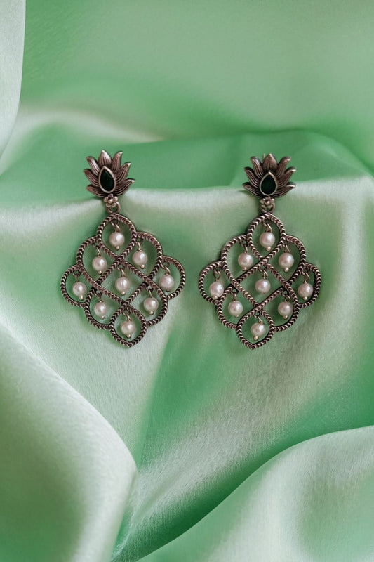 Bhavika (Green) - Premium Quality Oxidised Danglers