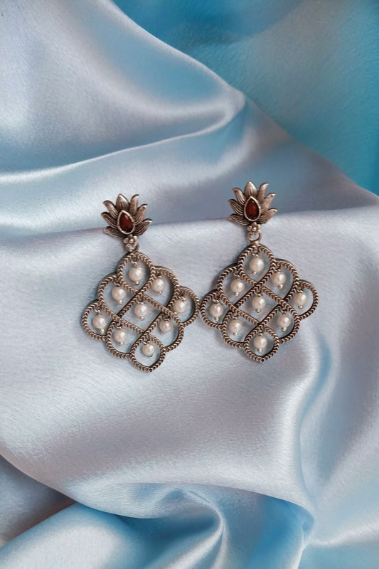 Bhavika (Red) - Premium Quality Oxidised Danglers