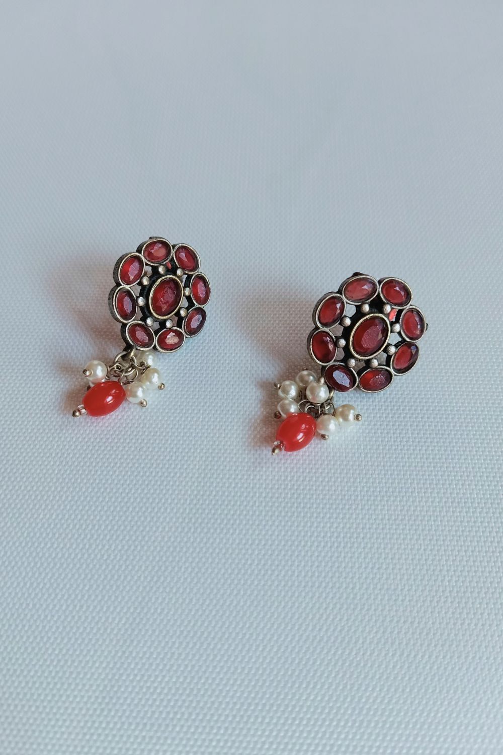 Cherry - Premium Quality Oxidised Stud