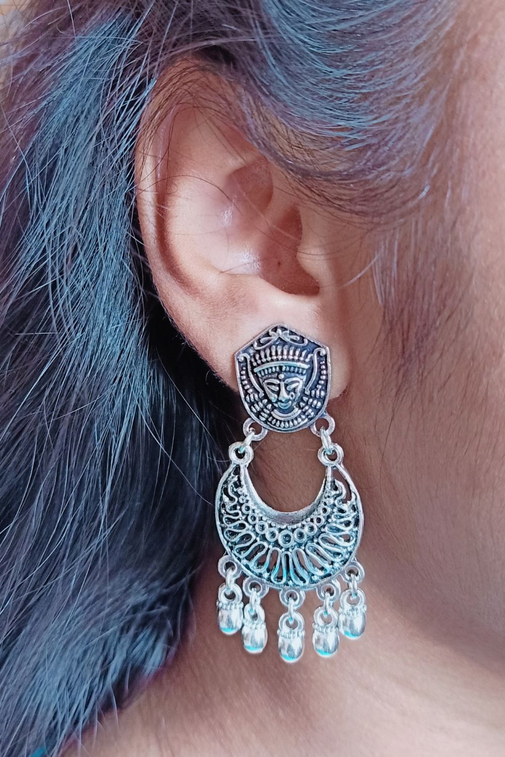 Devina - Oxidised Chandbali