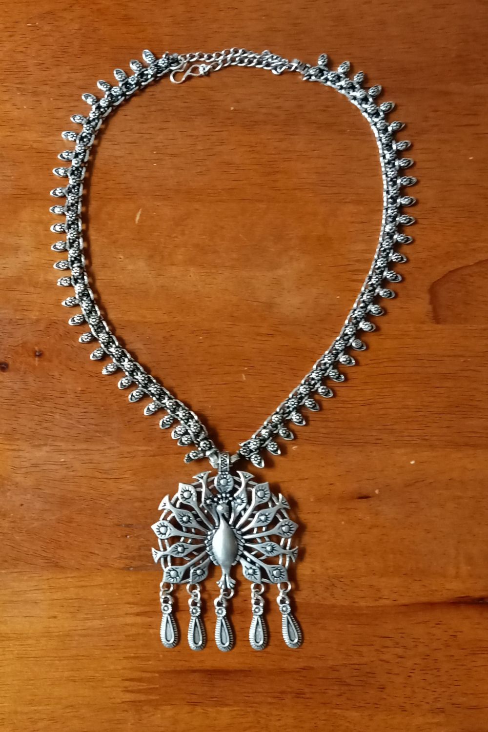 Gunjan - Medium Size Oxidised Pendant Necklace