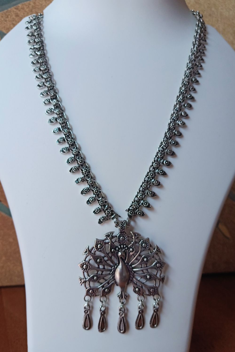 Gunjan - Medium Size Oxidised Pendant Necklace