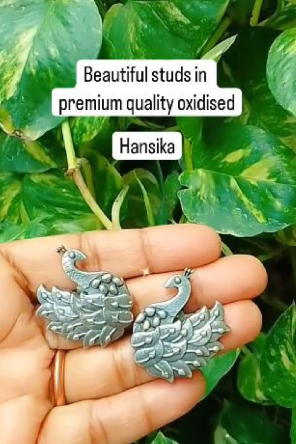 Hansika - Premium Quality Oxidised Stud