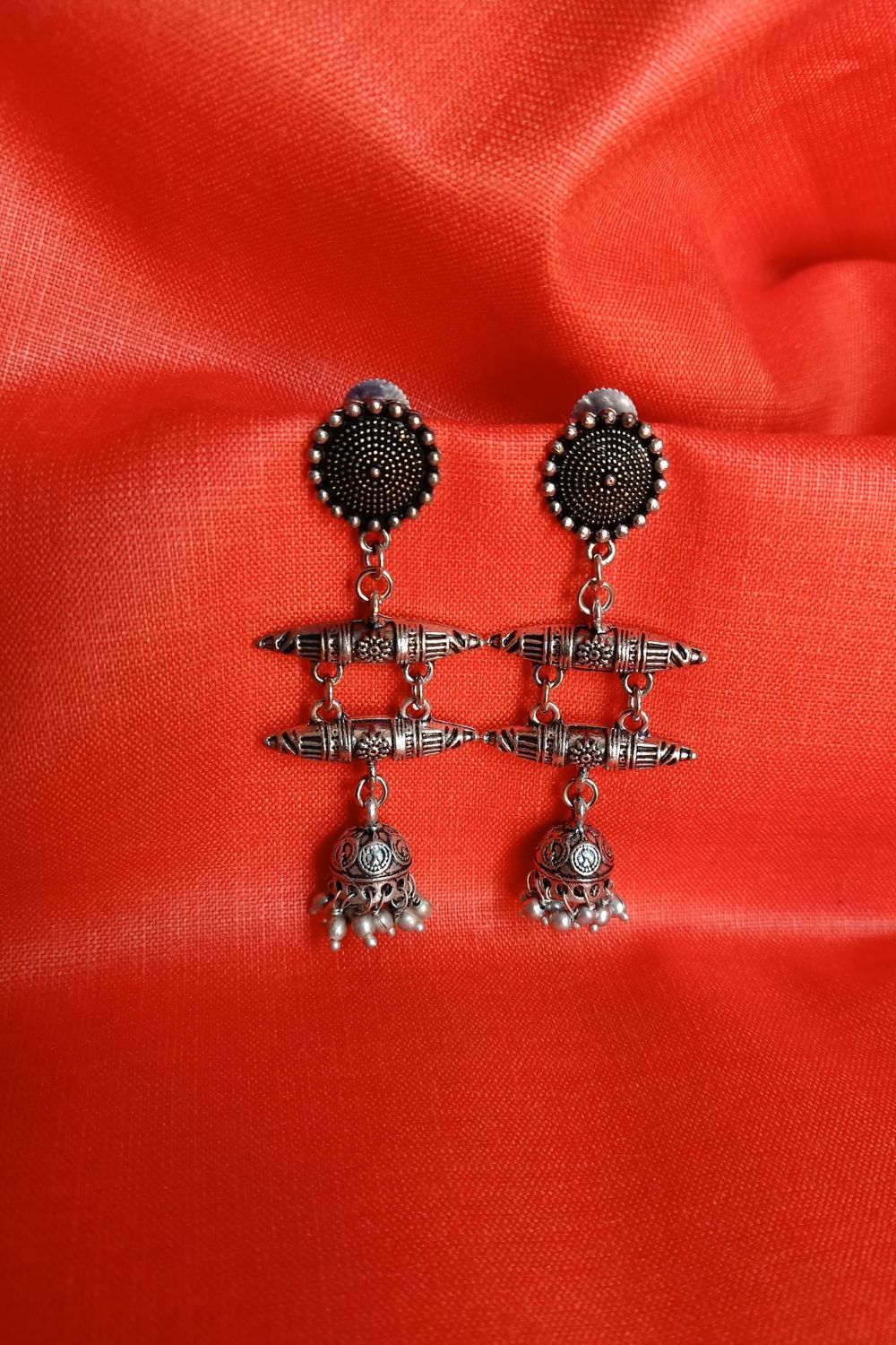 Indranie - Oxidised Jhumki