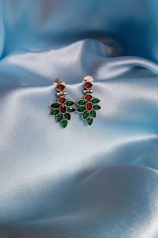 Indu (Green & Red) - Premium Quality Oxidised Dangler