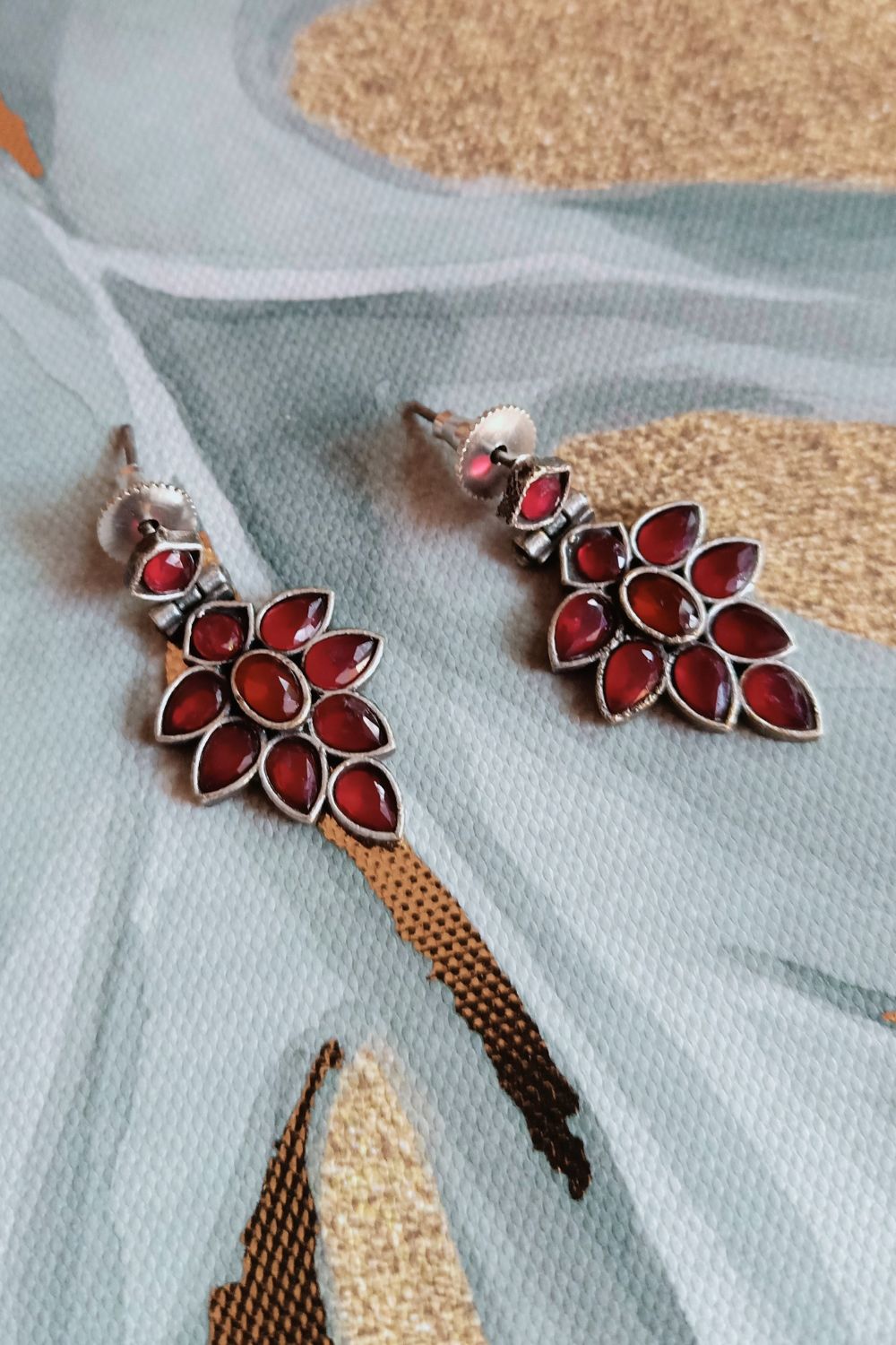 Indu (Red) - Premium Quality Oxidised Dangler