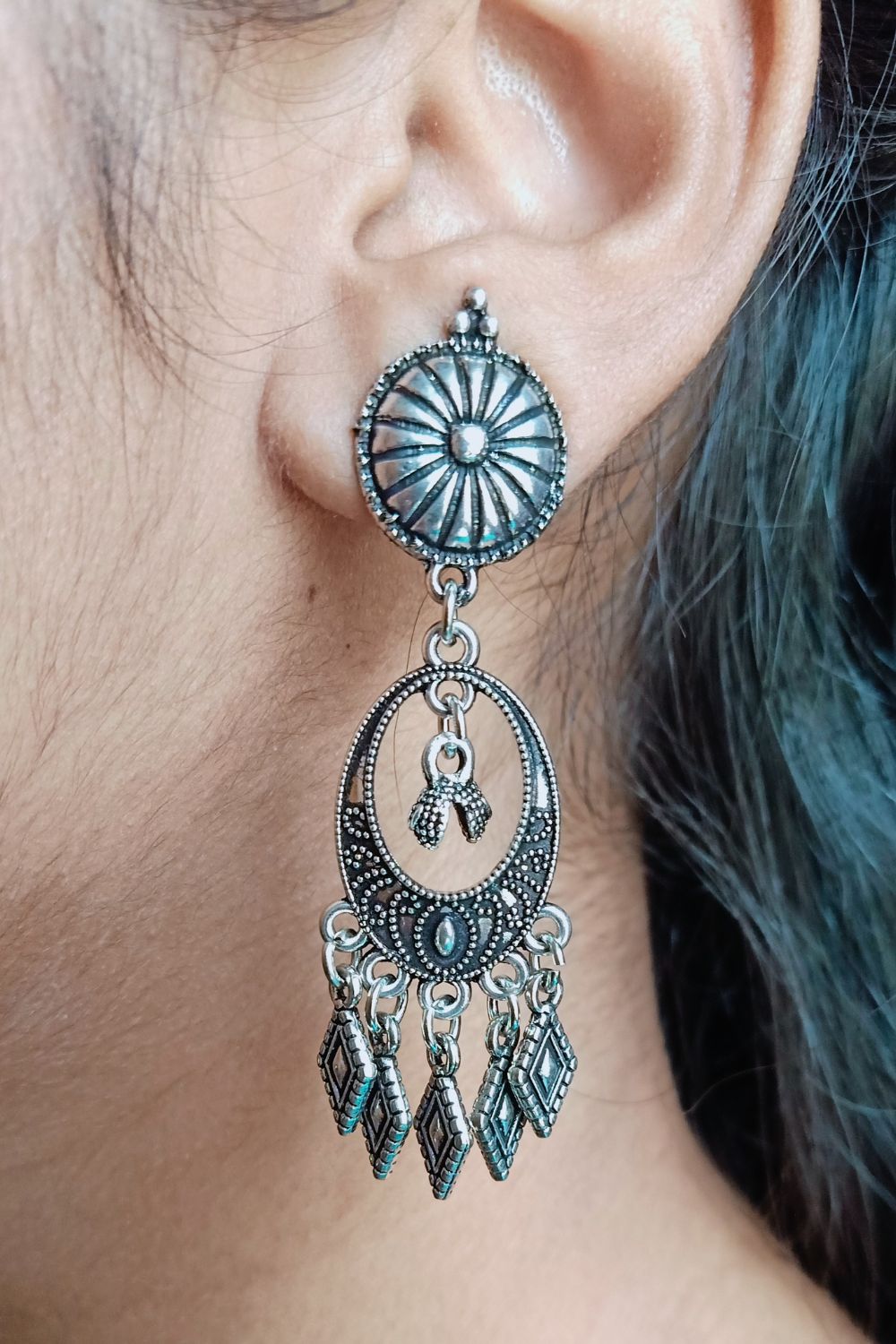 Leela - Oxidised Chandbali