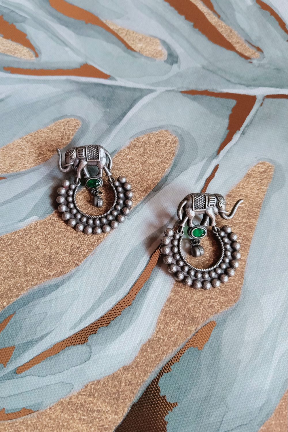 Leena (Green) - Premium Quality Oxidised Chandbali