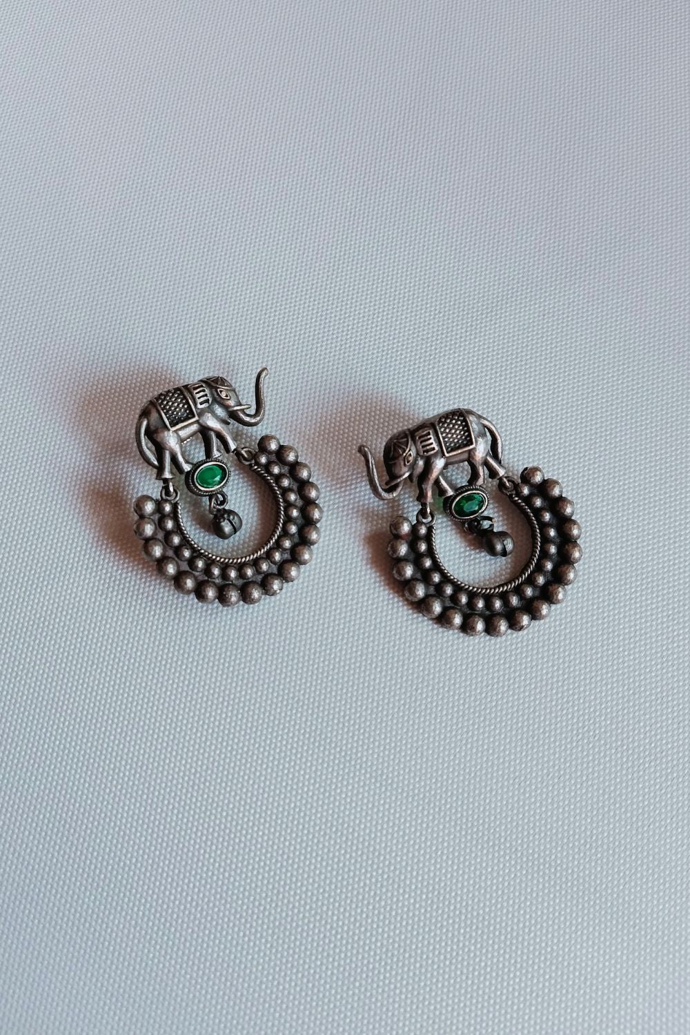 Leena (Green) - Premium Quality Oxidised Chandbali