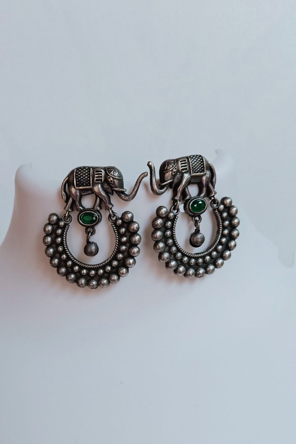 Leena (Green) - Premium Quality Oxidised Chandbali