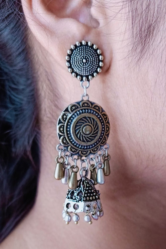 Nancy - Oxidised Dual-Tone Dangler