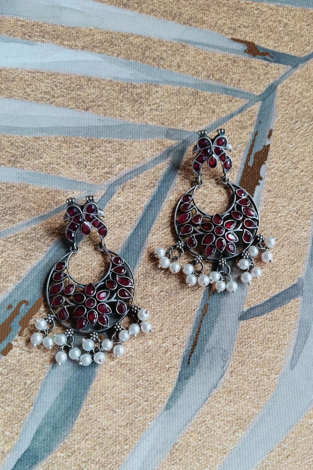 Nayraa (Red) - Premium Quality Oxidised Chandbali