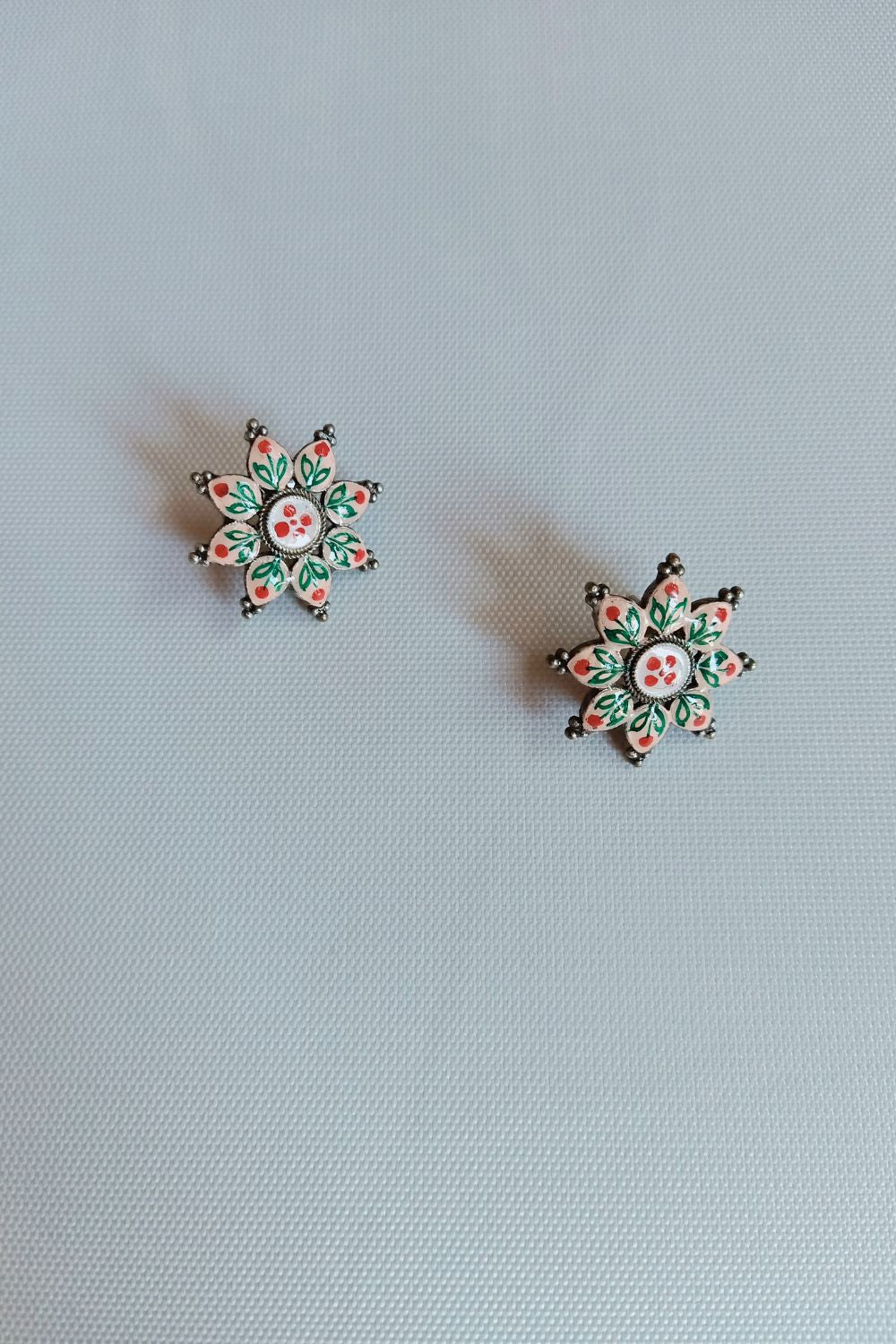 Neetu - Premium Quality Oxidised Stud (Hand Painted)