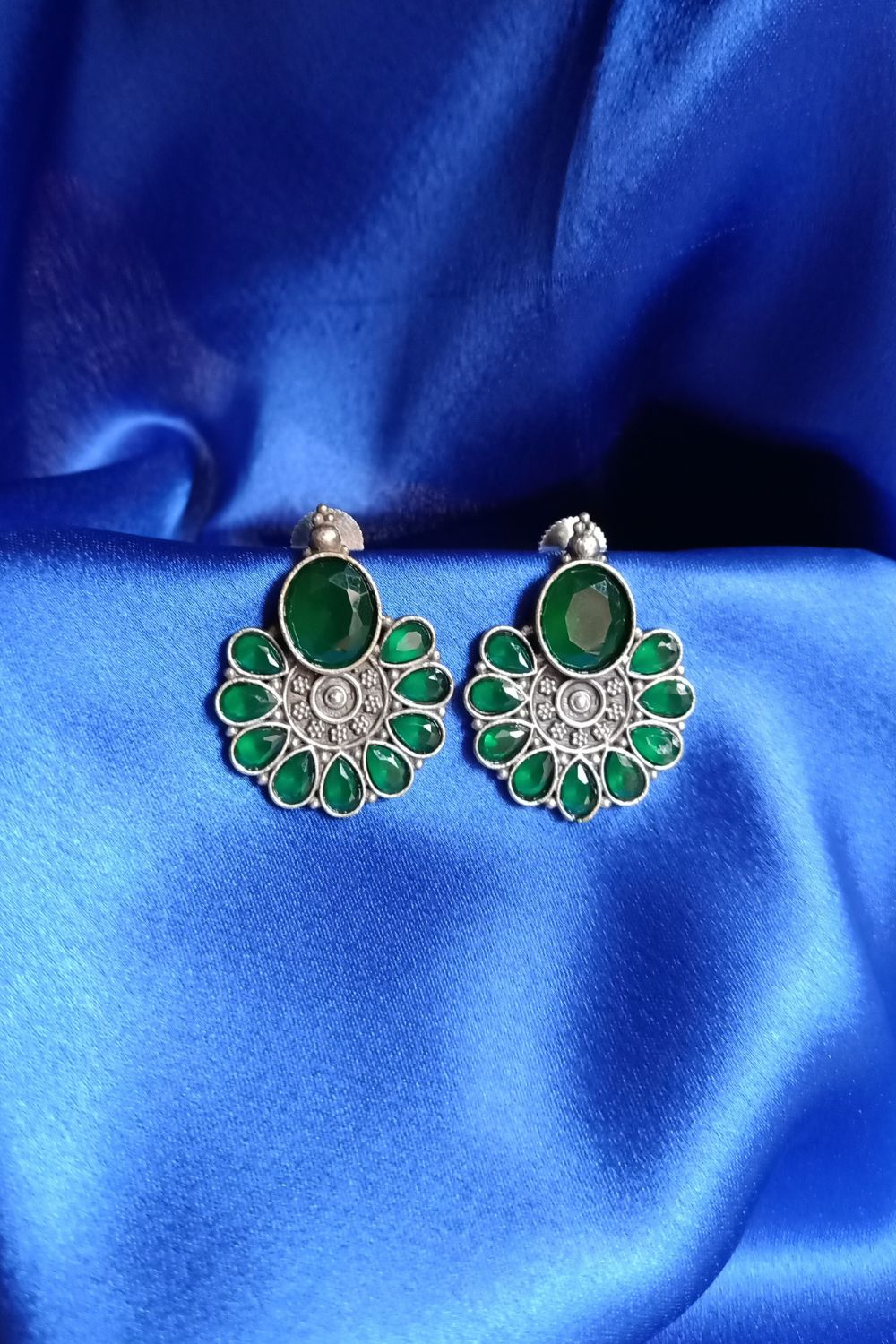 Nupur (Green) - Premium Quality Oxidised Stud