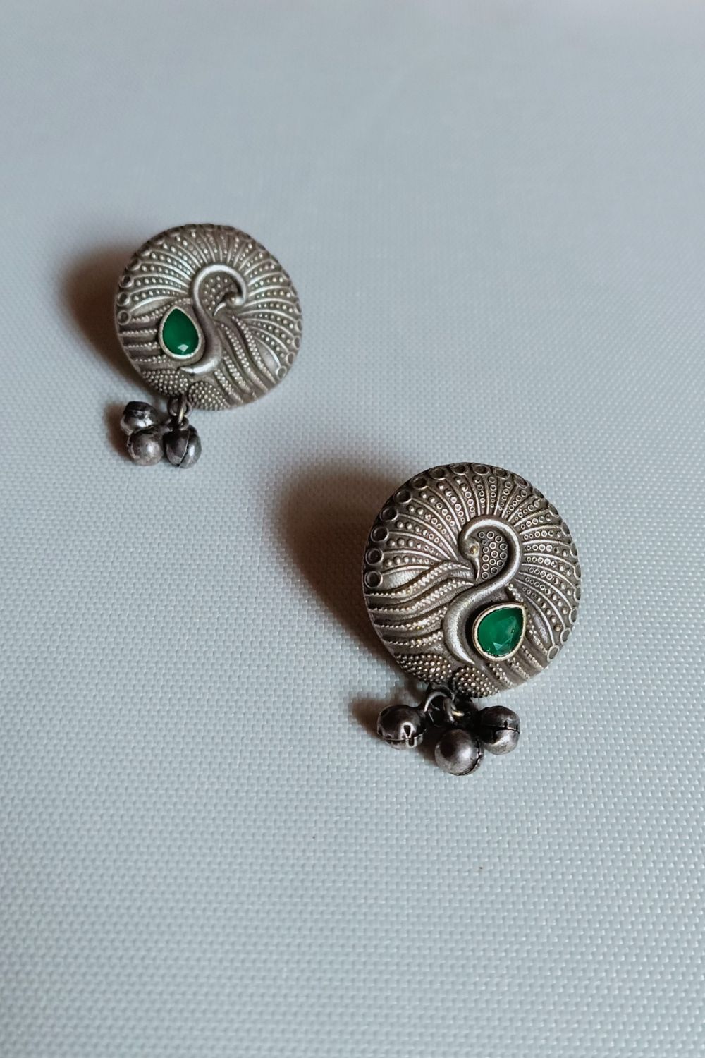 Ojasvii (Green) - Premium Quality Oxidised Stud