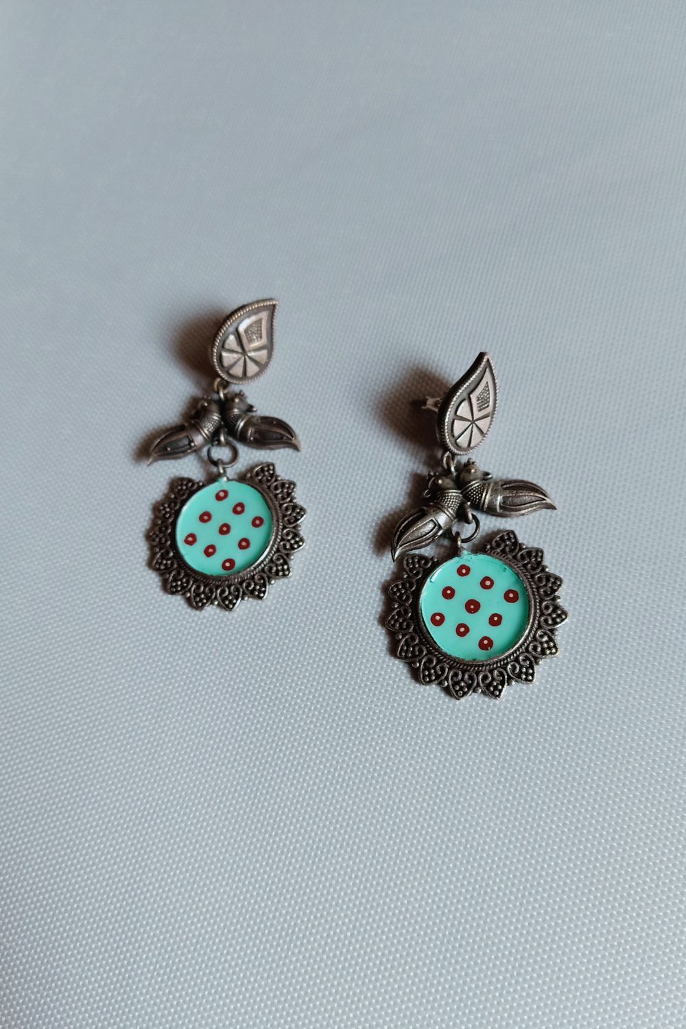 Pankajaa (Blue) - Premium Quality Oxidised Dangler (Hand Painted)