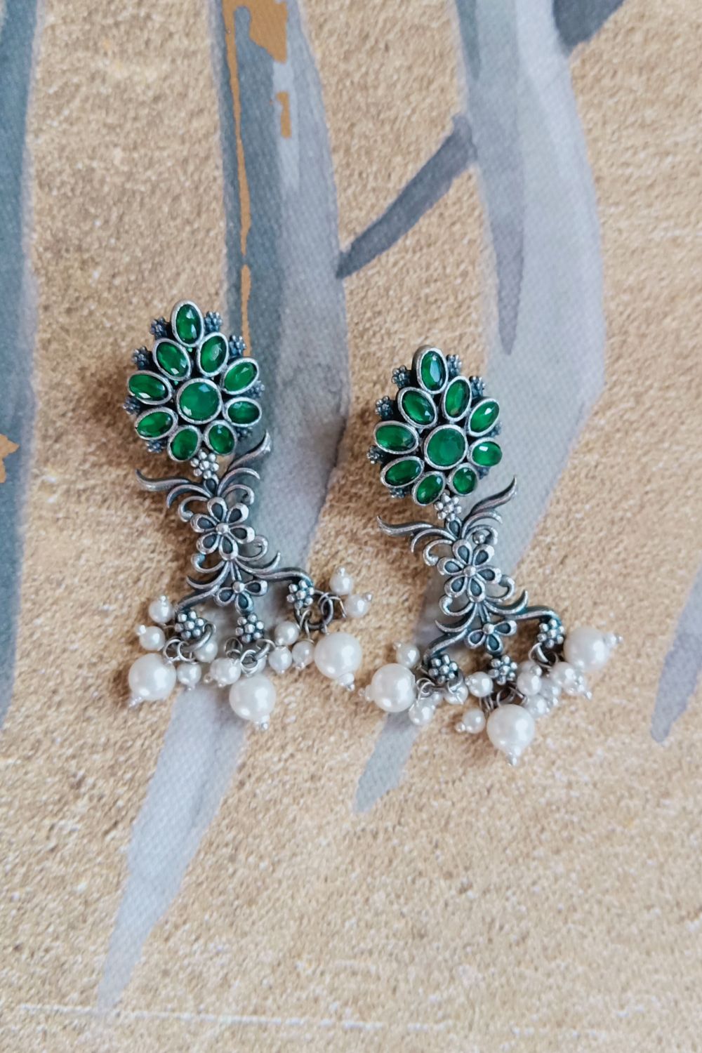 Prachii (Green) - Premium Quality Oxidised Dangler