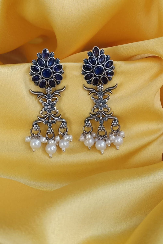 Prachii (Navy Blue) - Premium Quality Oxidised Dangler