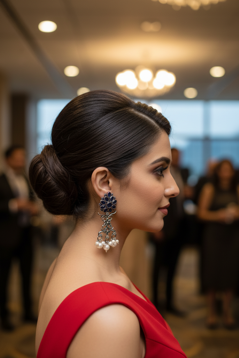 Prachii (Navy Blue) - Premium Quality Oxidised Dangler