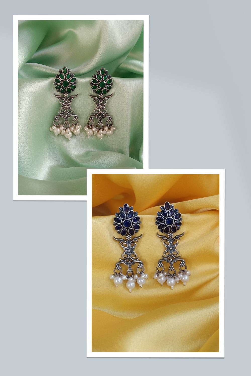 Prachii (Navy Blue) - Premium Quality Oxidised Dangler