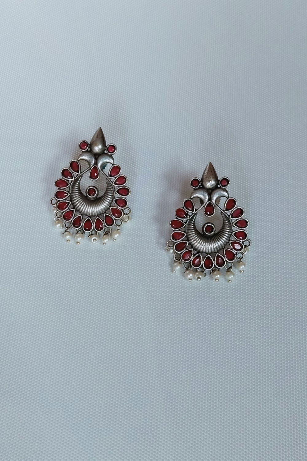 Ratna (Red) - Premium Quality Oxidised Stud