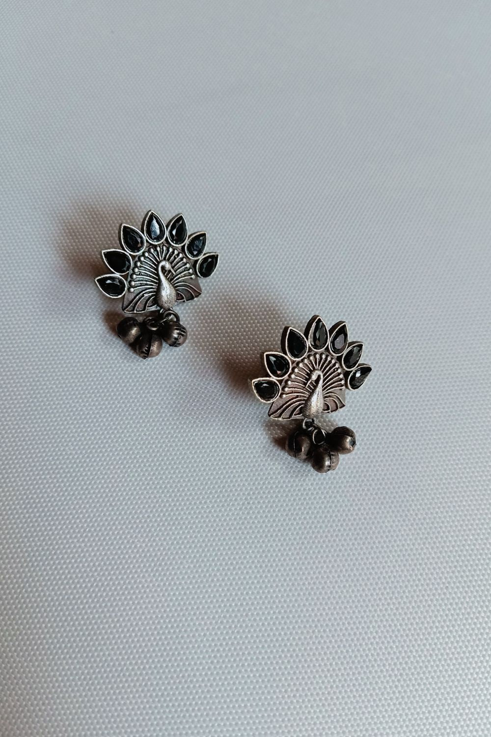 Rhea (Black) - Premium Quality Oxidised Stud