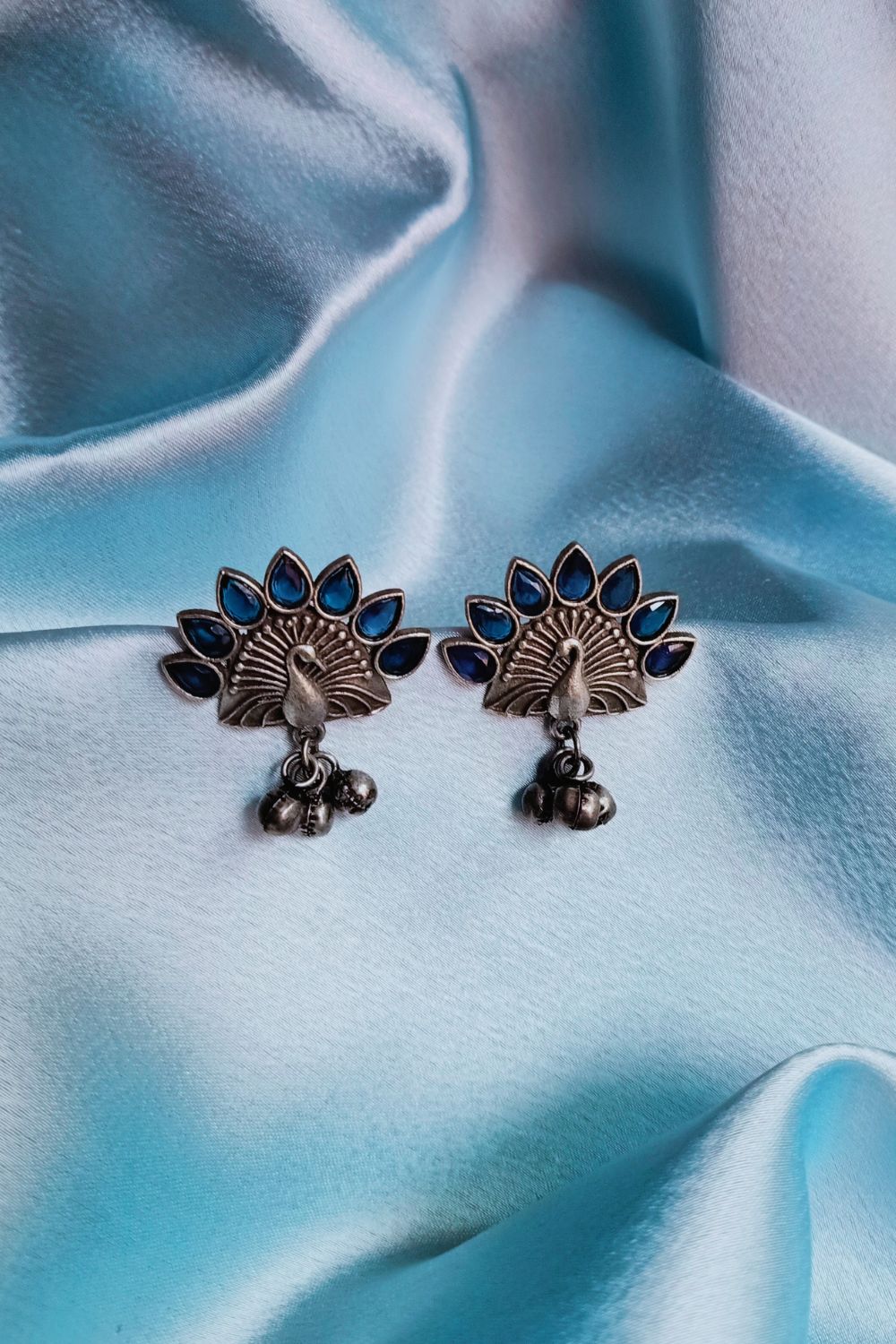 Rhea (Blue) - Premium Quality Oxidised Stud