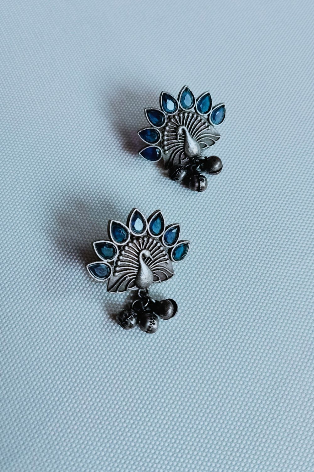 Rhea (Blue) - Premium Quality Oxidised Stud