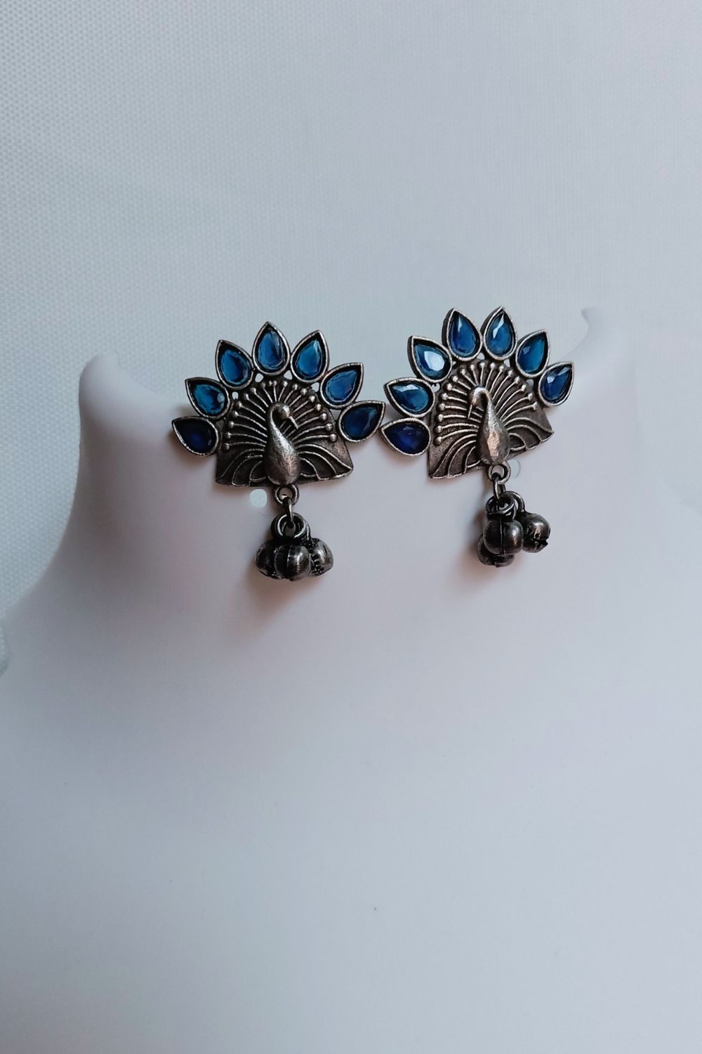 Rhea (Blue) - Premium Quality Oxidised Stud