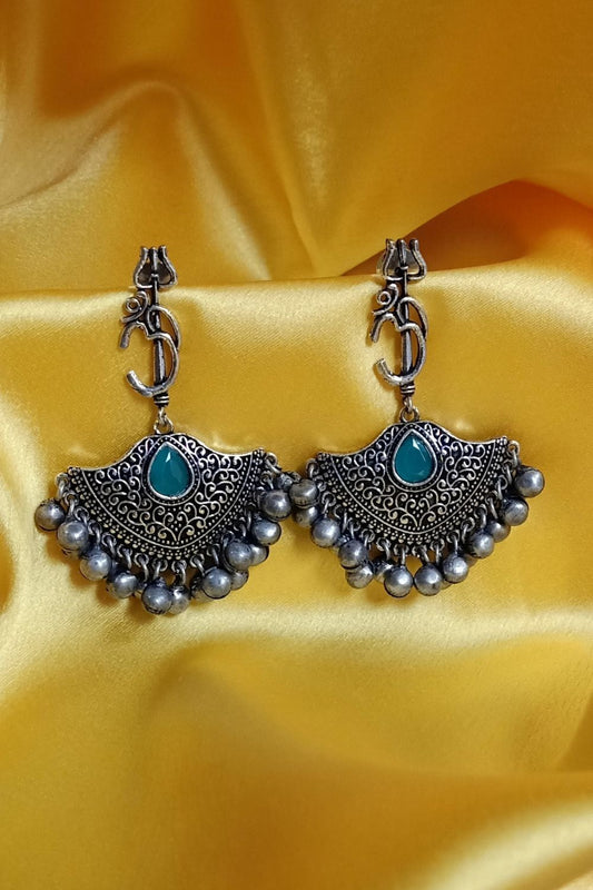 Rudra (Green) - Oxidised Dangler