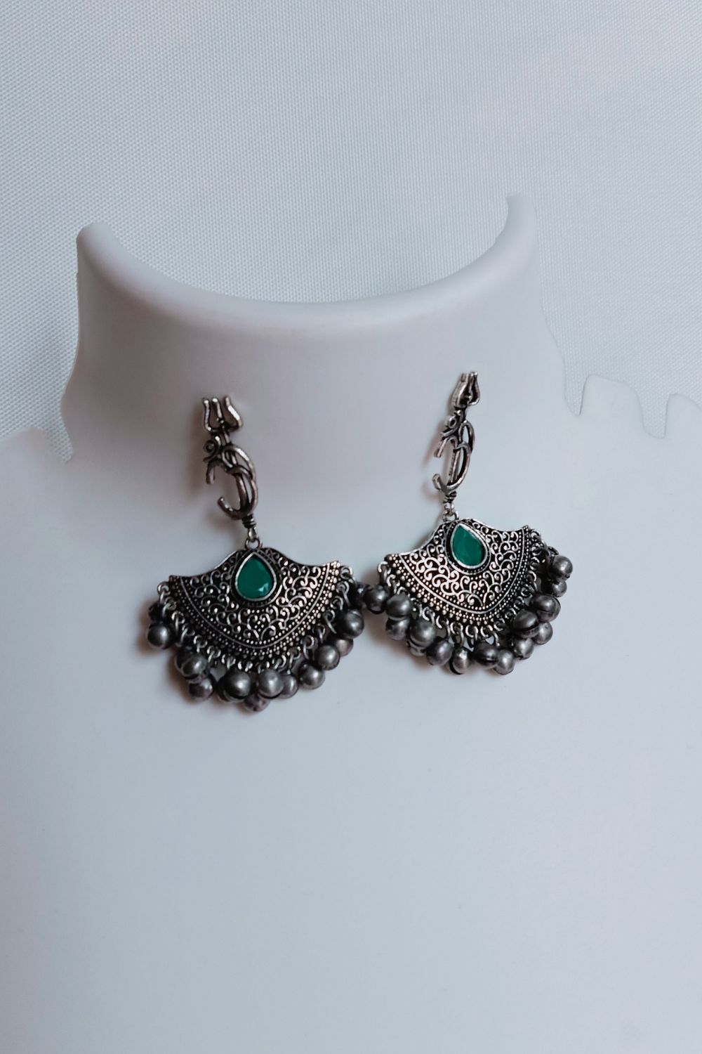 Rudra (Green) - Oxidised Dangler