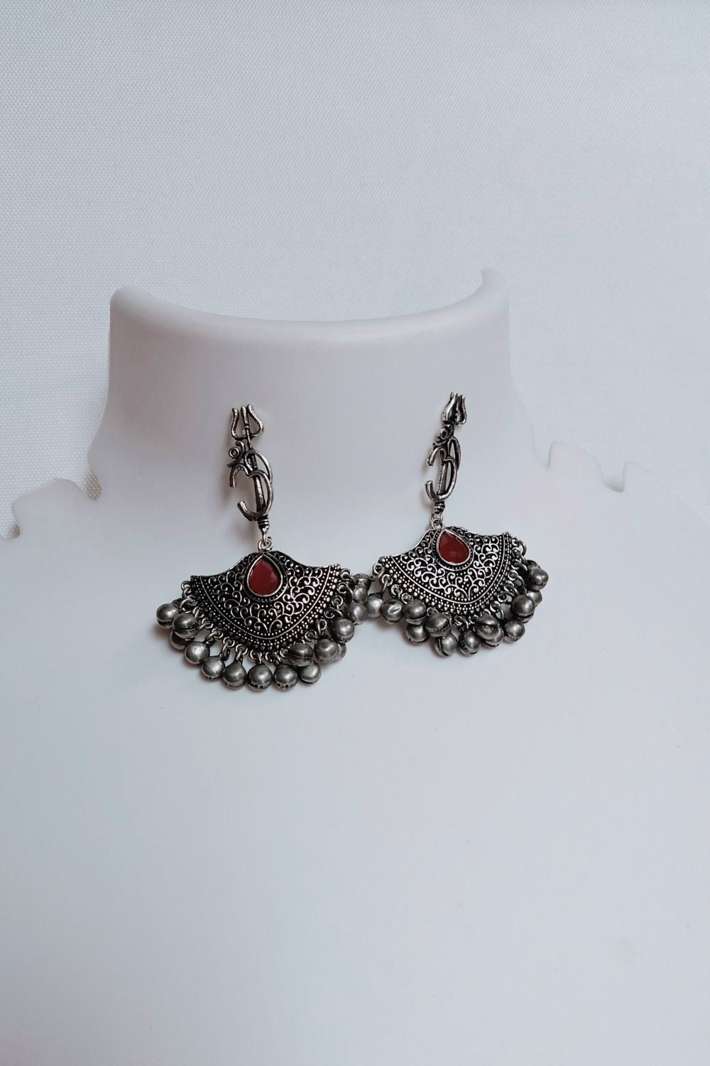 Rudra (Red) - Oxidised Dangler