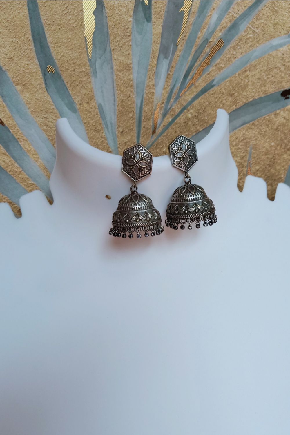 Runjhun - Premium Quality Oxidised Jhumki