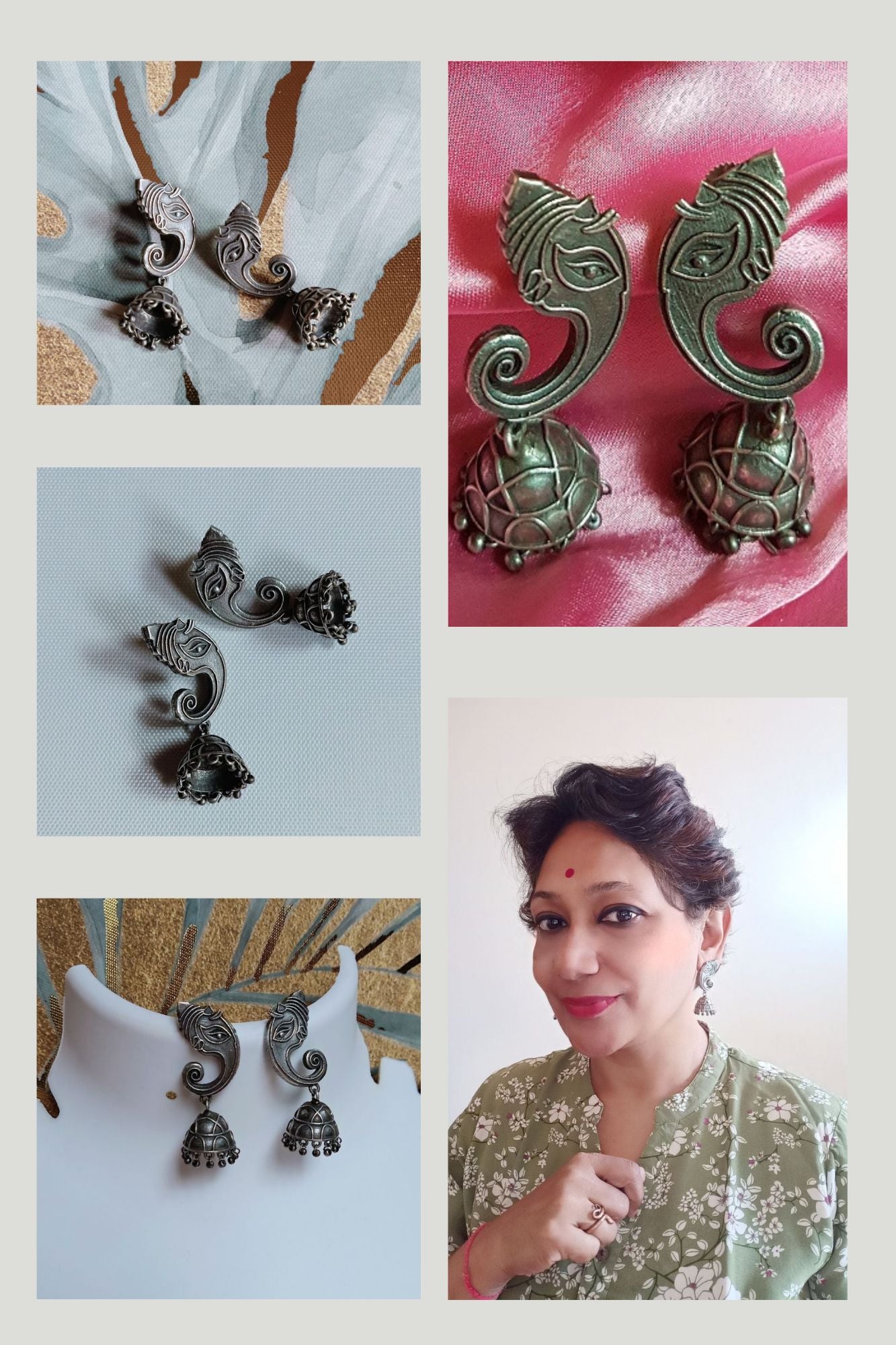 Shambhavi - Premium Quality Oxidised Jhumki