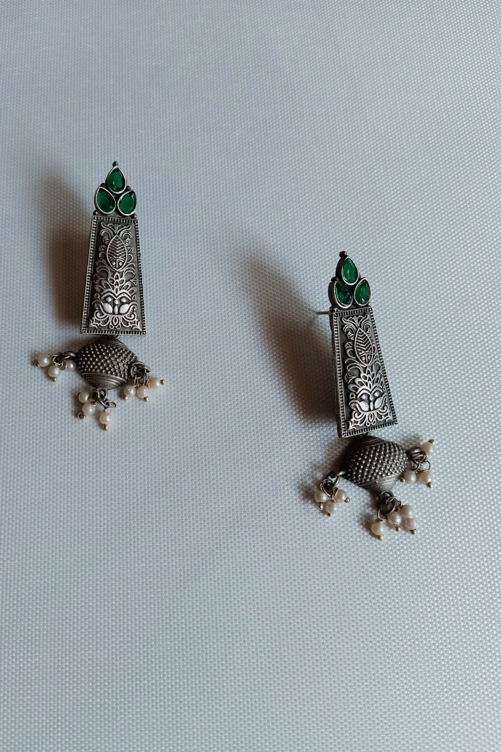 Shikha (Green) - Premium Quality Oxidised Dangler