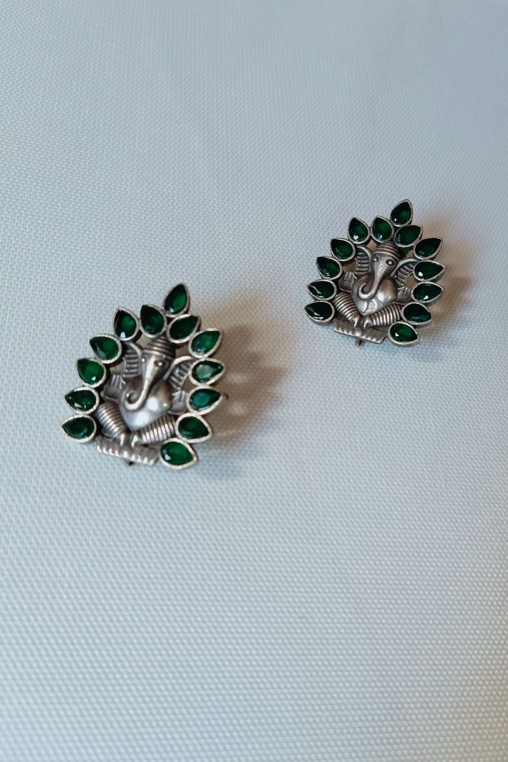 Shubham (Green) - Premium Quality Oxidised Stud