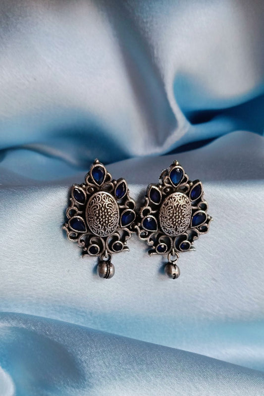 Suma (Blue) - Premium Quality Oxidised Stud