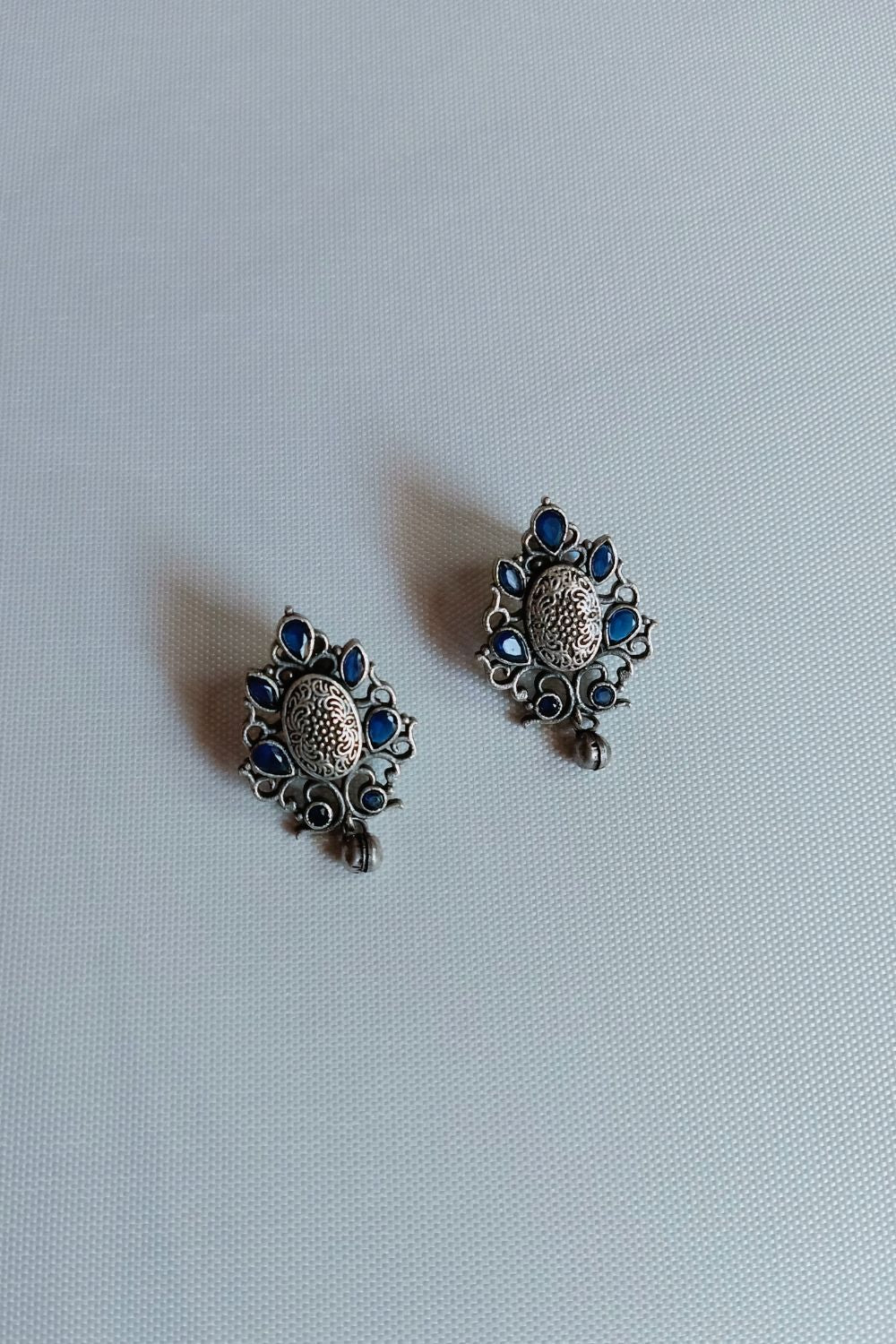 Suma (Blue) - Premium Quality Oxidised Stud